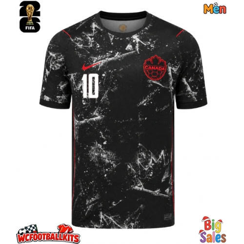 Canada Jonathan David #10 Replica Away Stadium Shirt World Cup 2026 Short Sleeve